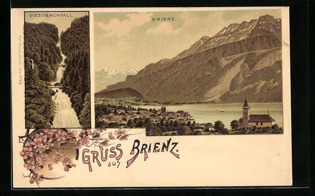 Cartoline postali: Litho Brienz, Teilansicht mit Blick auf  – Usato da Berlin venduto da bartko-reher