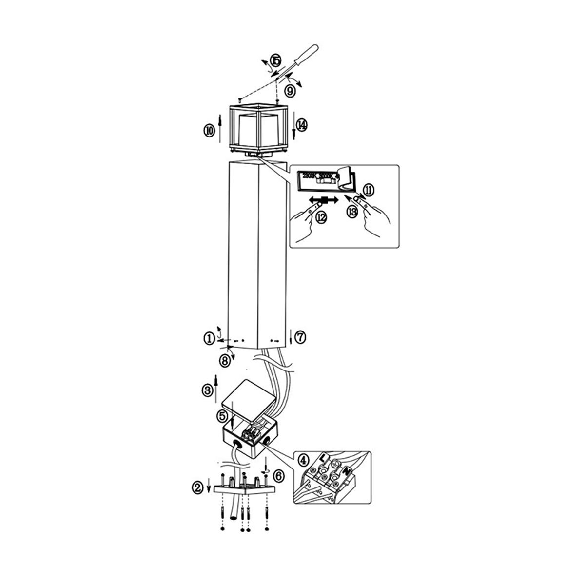 Lampade: LED Aussen Stehleuchte, IP54, 40 cm Höhe – Nuovo (secondo la descrizione) da Kreuzlingen venduto da Smart-Light 5