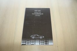 Porsche 928/928S Farb- und Innenausstattung Prospekt 1982