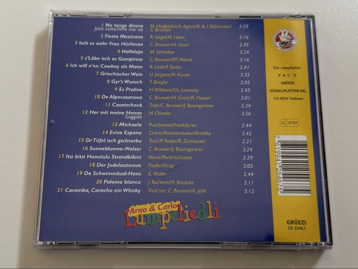 CD: Arno & Carlo Lumpeliedli CD – Usato da Oberried Brienz venduto da Chyara 1
