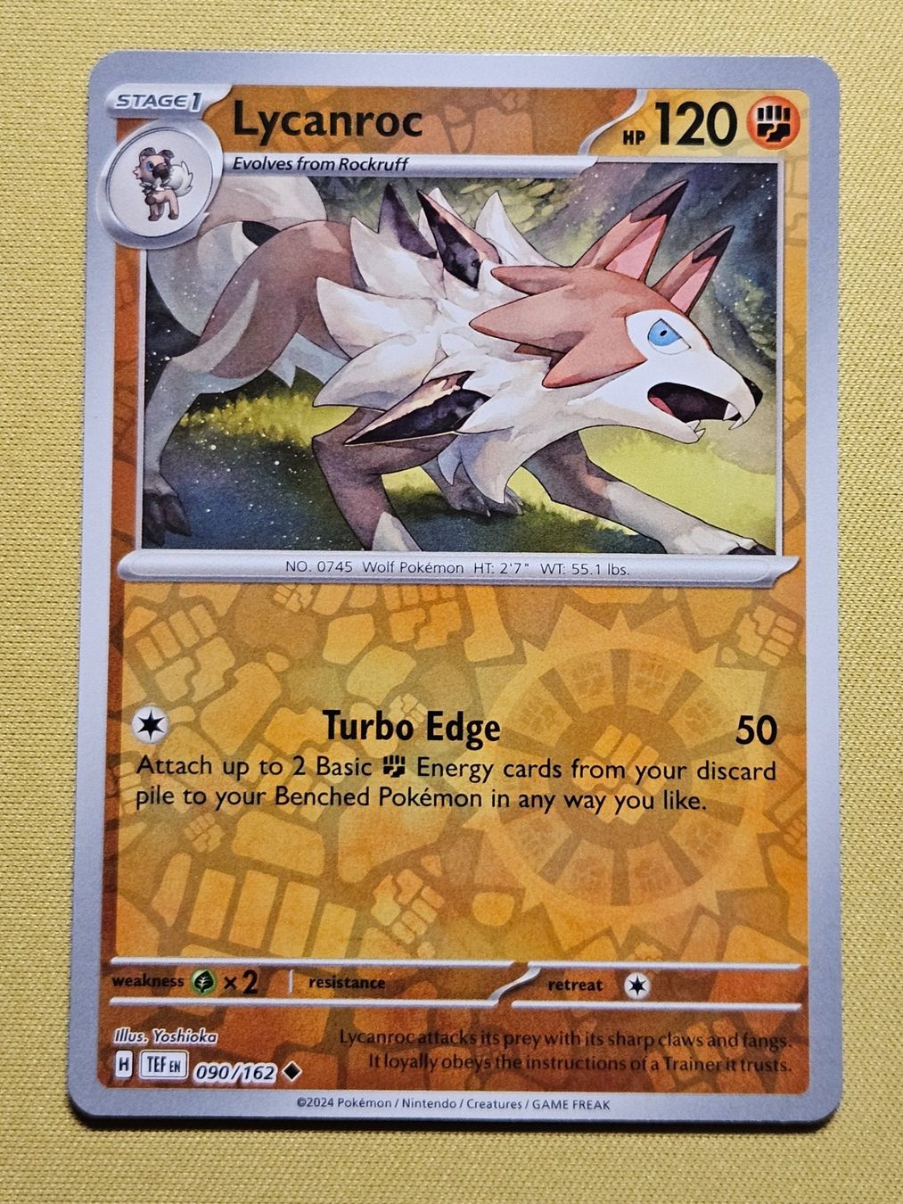 Pokémon Carte collezionabili: Temporal Forces - Lycanroc 090/162 EN – Usato da Bellinzona venduto da Pokemarco