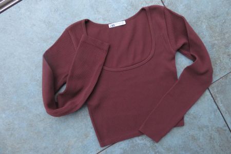 ZARA Kurzshirt Langarm Gr.  XS/S