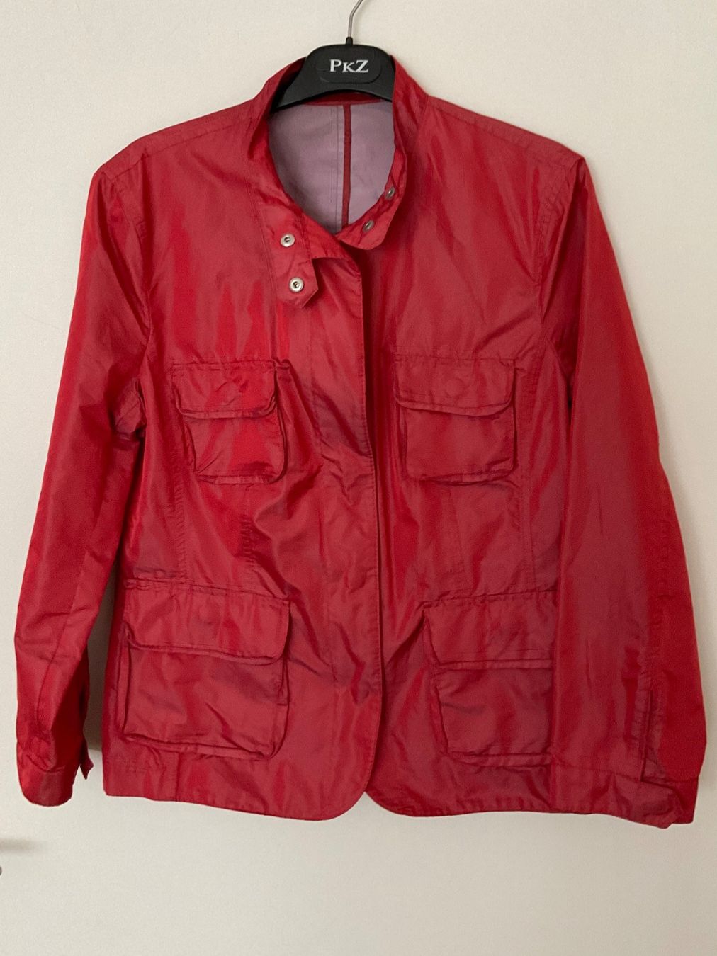 Windsor Giacche: Windsor leichte Windschutz Jacke Gr 40 rot schimmernd – Usato da Urdorf venduto da alda02
