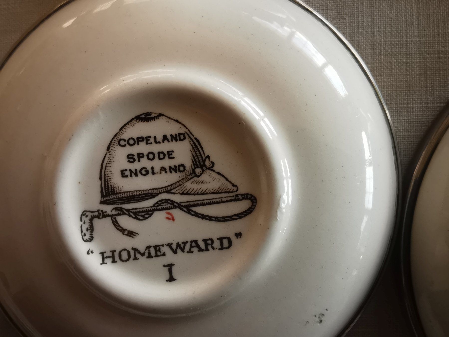 Set di piatti: COPELAND SPODE, Silberrand 925 Sterling, Sujet "Jagd" – Usato da Dübendorf venduto da aschiduebendorf 4