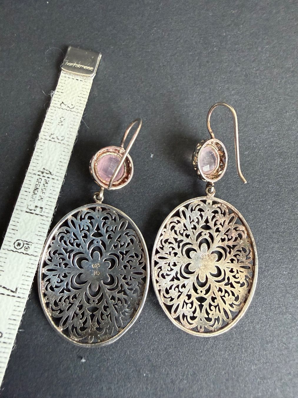 Ohrringe & -stecker: Silber Ohrringe mit Rosenquarz 925 – Gebraucht aus Spiegel b. Bern von Rogger72 3