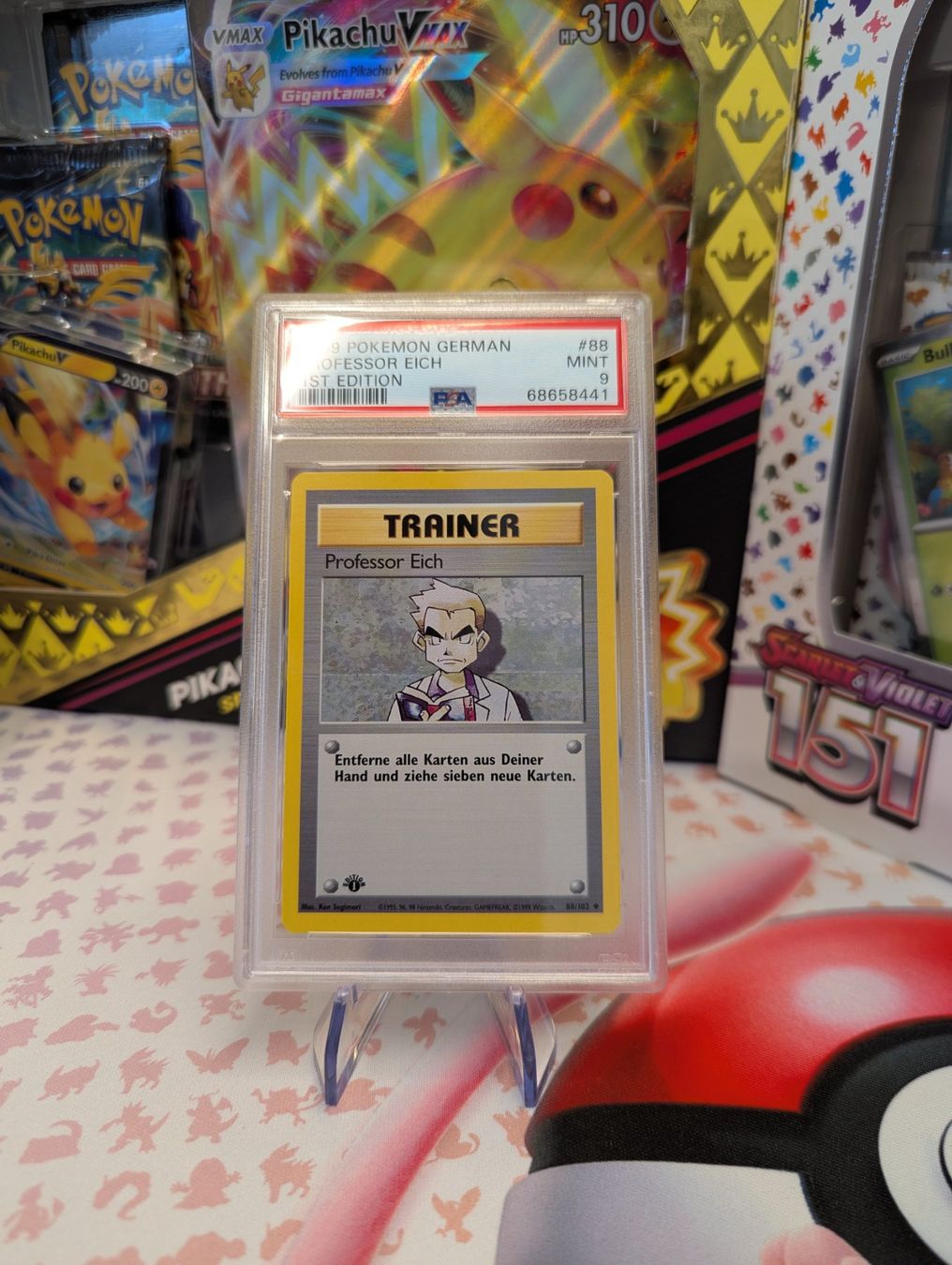 Pokémon Sammelbilder & Trading cards: Pokemonkarte Professor Eich 1st Edition, 1999 Base Set, PSA9 – Gebraucht aus Olten von direkt_gesleevt