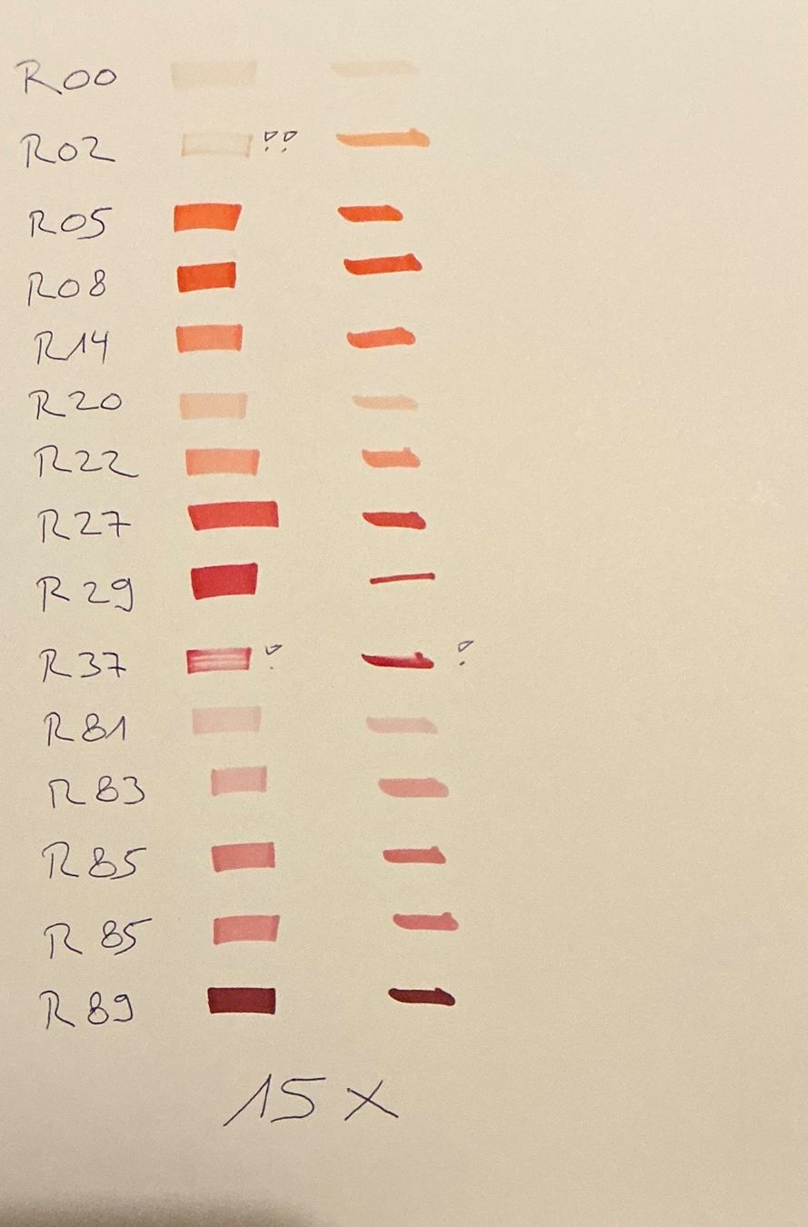 Copic Penna & Evidenziatori: 15 Copic Stifte R – Usato da Maur venduto da 20hcodracir11 1