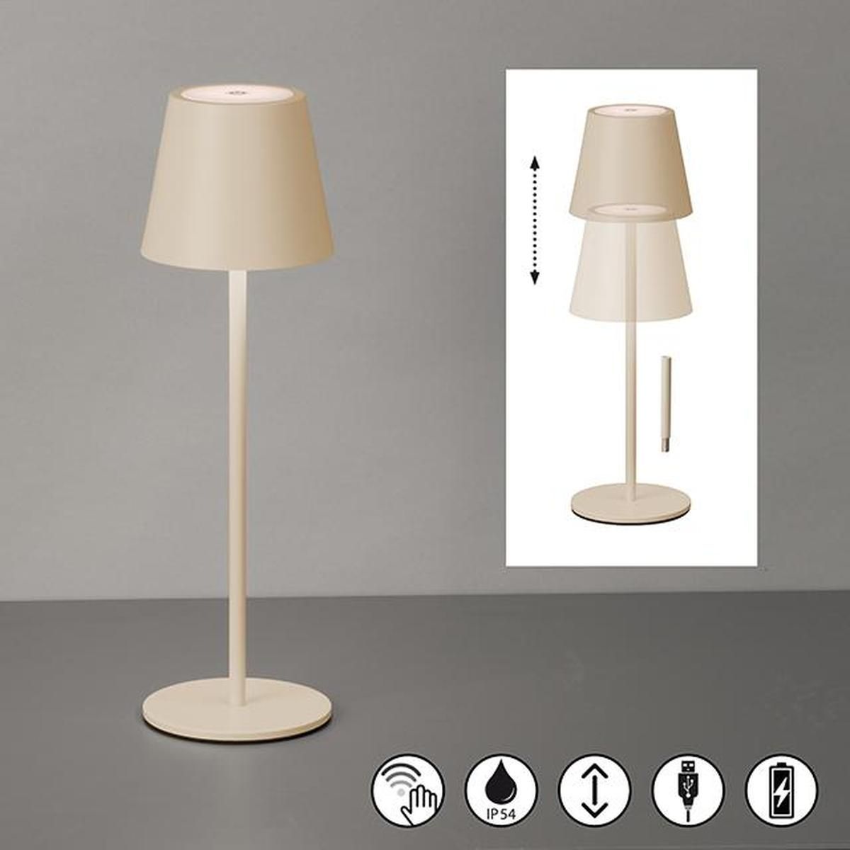 Lampen: LED Aussen Tischleuchte Sand, 36 cm Höhe – Neu (gemäss Beschreibung) aus Kreuzlingen von Smart-Light