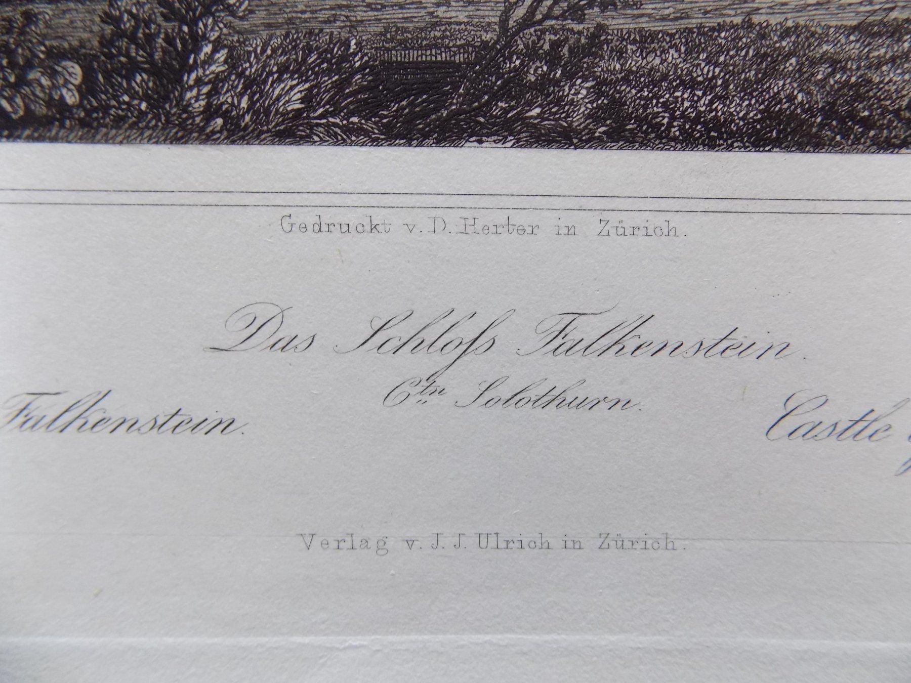 Gravures: Schloss Falkenstein Balsthal – D'occasion à Risch par Rischli15 2