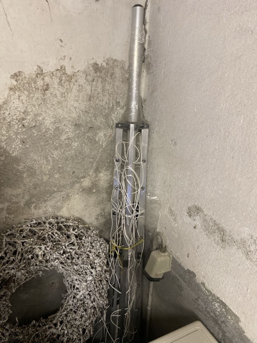 Wäscheständer: Aluminium mast with cables, height adjustable, used – Neu und originalverpackt aus Stäfa von rah_96vj