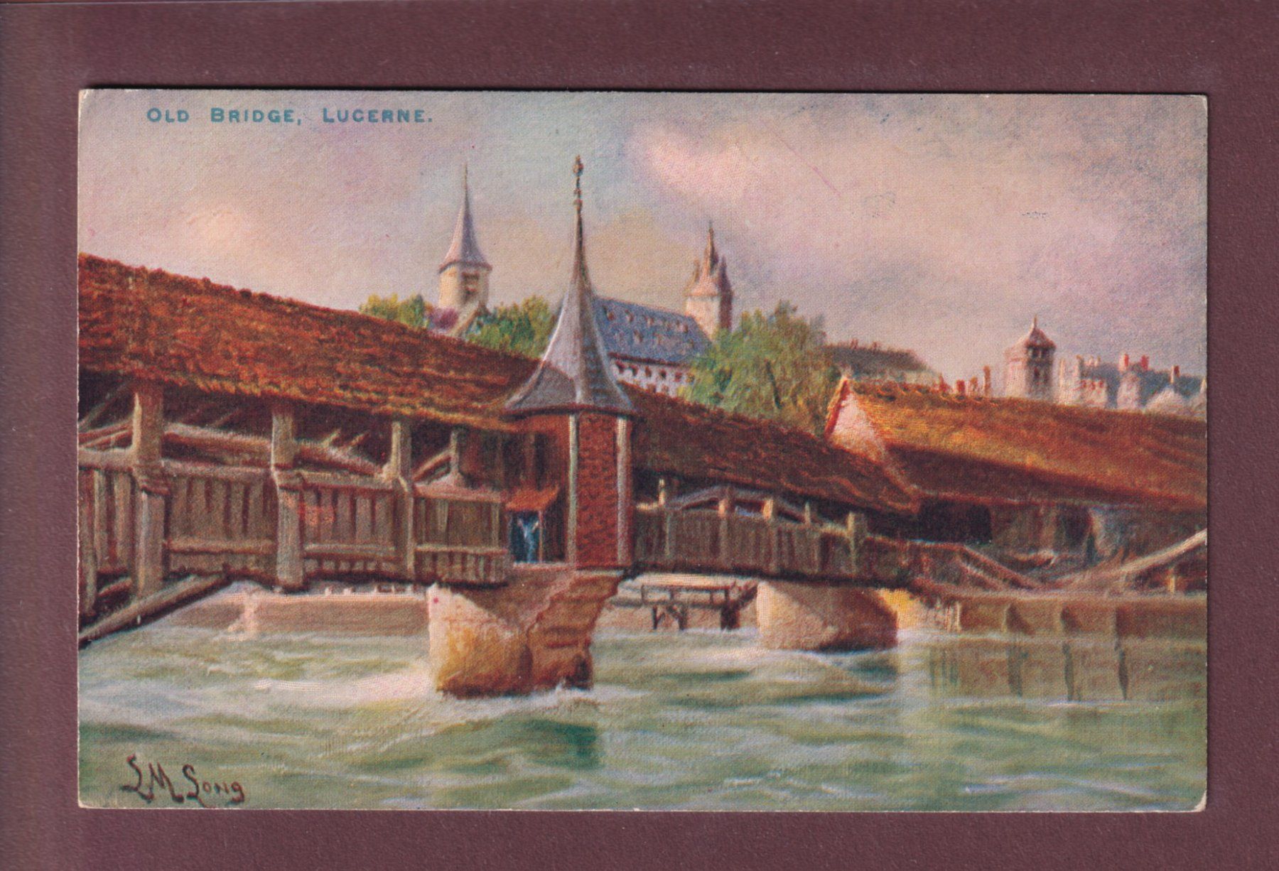 Ansichtskarten: LUZERN - Kapellbrücke – Gebraucht aus Pully von nicecards