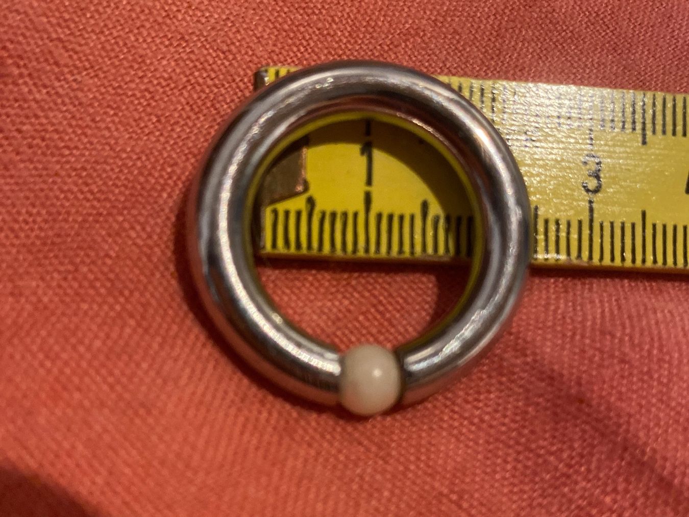 Ringe: RING/FINGERING silberig/weisse Perle / ca.19mm Durchmesser – Gebraucht aus Frauenfeld von Boldi46 2