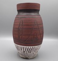 Vintage Keramik Decora Vase Sgraffito 60er 70er Mid Century