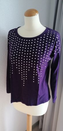 Rainbow Shirt, Gr. XS, lila, mit Nieten Applikation