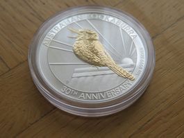 Kookaburra Münze 2020 /1 Oz Silber gilded 30Jahre Kookaburra