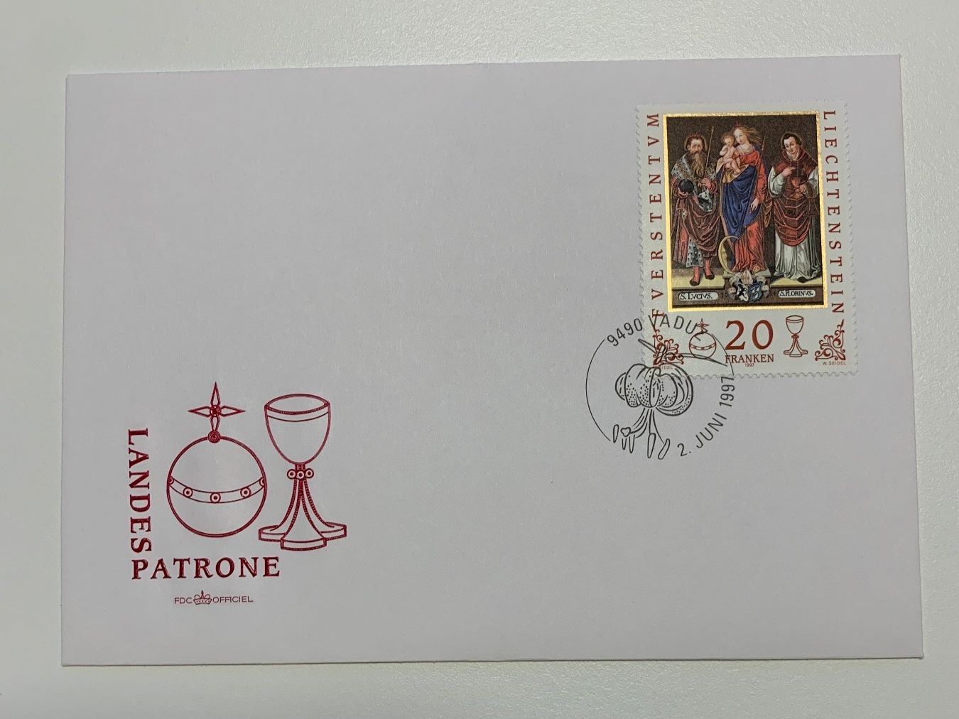 Alle Briefmarken: Landespatrone 1997 FDC Liechtenstein – Neu (gemäss Beschreibung) aus Willisau von Repfuesch