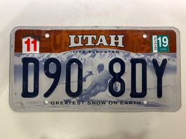 🇺🇸 U.S. Autoschild, Utah D90 8DY  - ORIGINAL