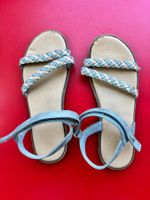 Esprit Sandalen, hellblau, Gr. 37, geflochten - Sommer!