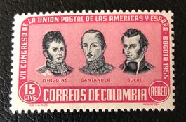 Briefmarken aus Kolumbien 7. Lateinamerikanischer Postkongre