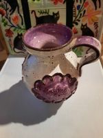 Dekorative Vintage Vase, Keramik, Lila Akzente, Top!