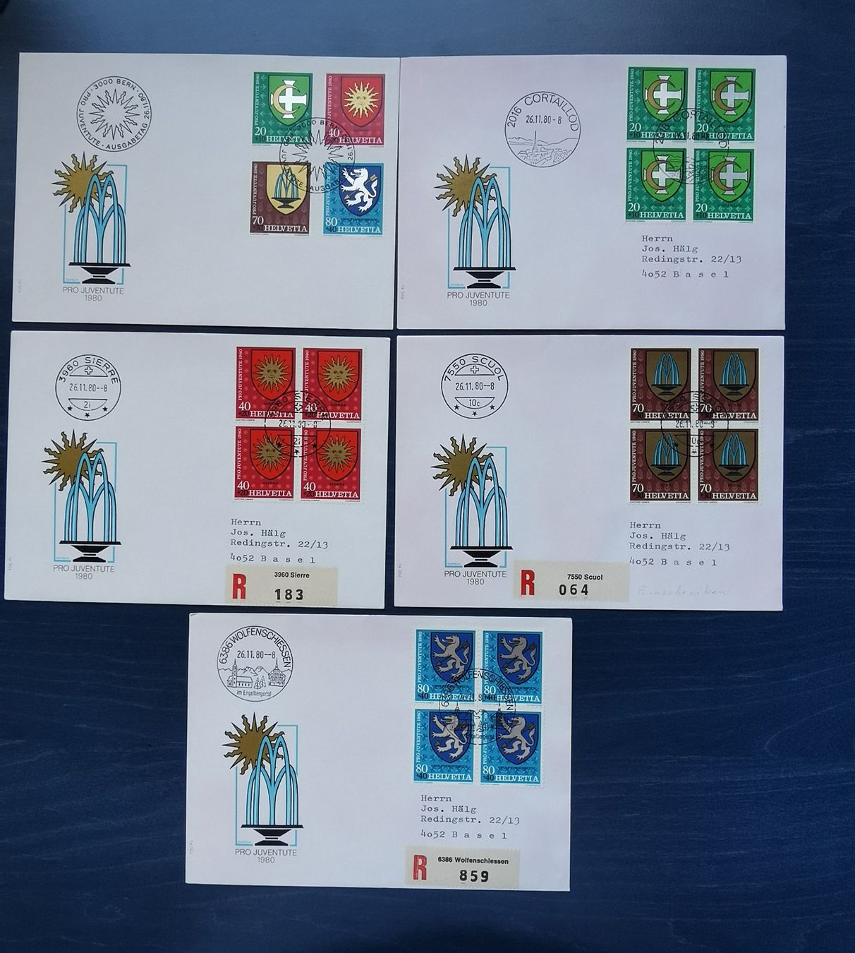 Tous les timbres: FDC PJ 1980 – Neuf (Voir description) à Aadorf par Chnorli-Furz