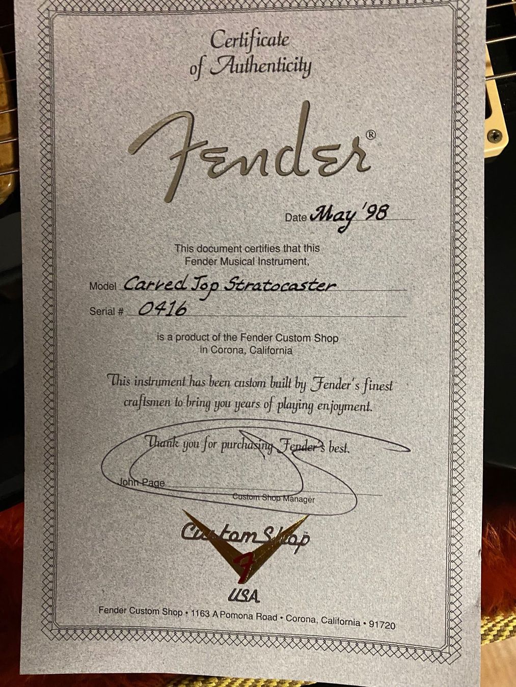 Fender Strumenti musicali: Fender Stratocaster – Usato da Schönenwerd venduto da Bryna2002 7