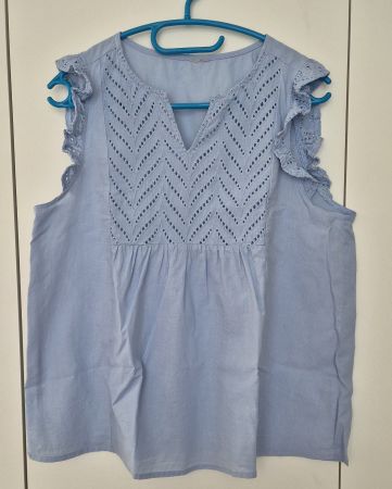 CULTURE Top, hellblau, L