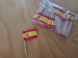 600x spanische Flaggen für Zahnstocher - Drapeaux Espagne