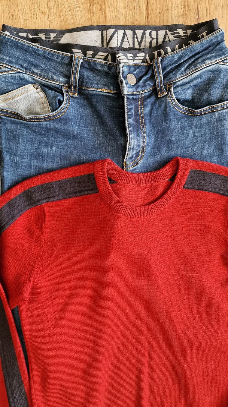 Armani Lotti & Set di vestiti: Armani Jeans und Pullover Set – Usato da Mönchaltorf venduto da nzhuravel 1