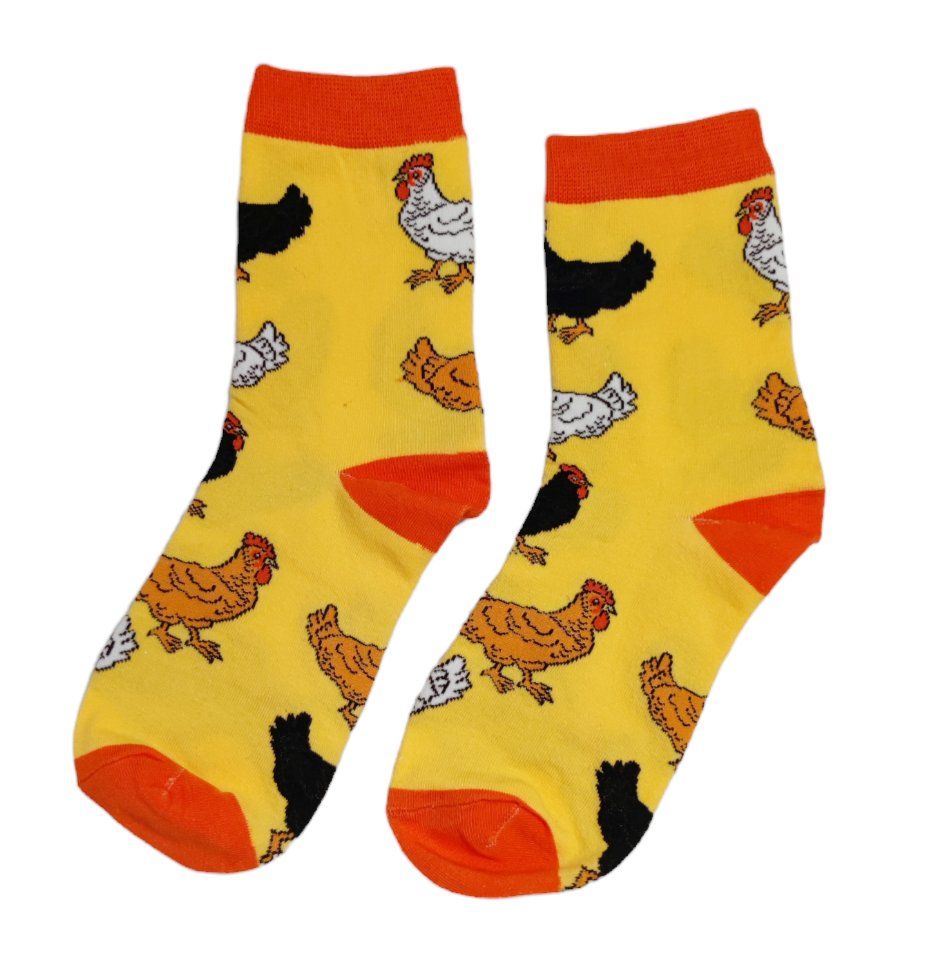 Calze: Socken Hühner / Chicken / Bauernhof – Nuovo e nell'imballaggio originale da Zürich venduto da amysmith 1
