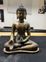 Bronze Buddha Tibet, 18.Jh  mit 18K Goldanstrich