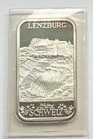 schöner 1 Silber-Unzen-Barren (31,1 Gramm) LENZBURG