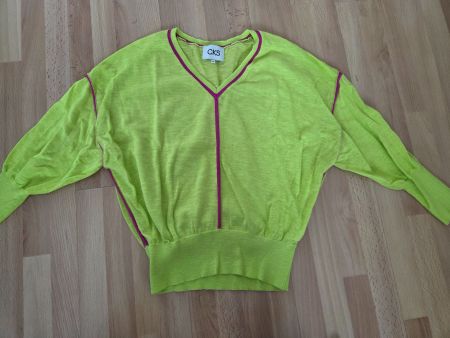 CKS Flashy Yellow and Pink Top/Sweater XS