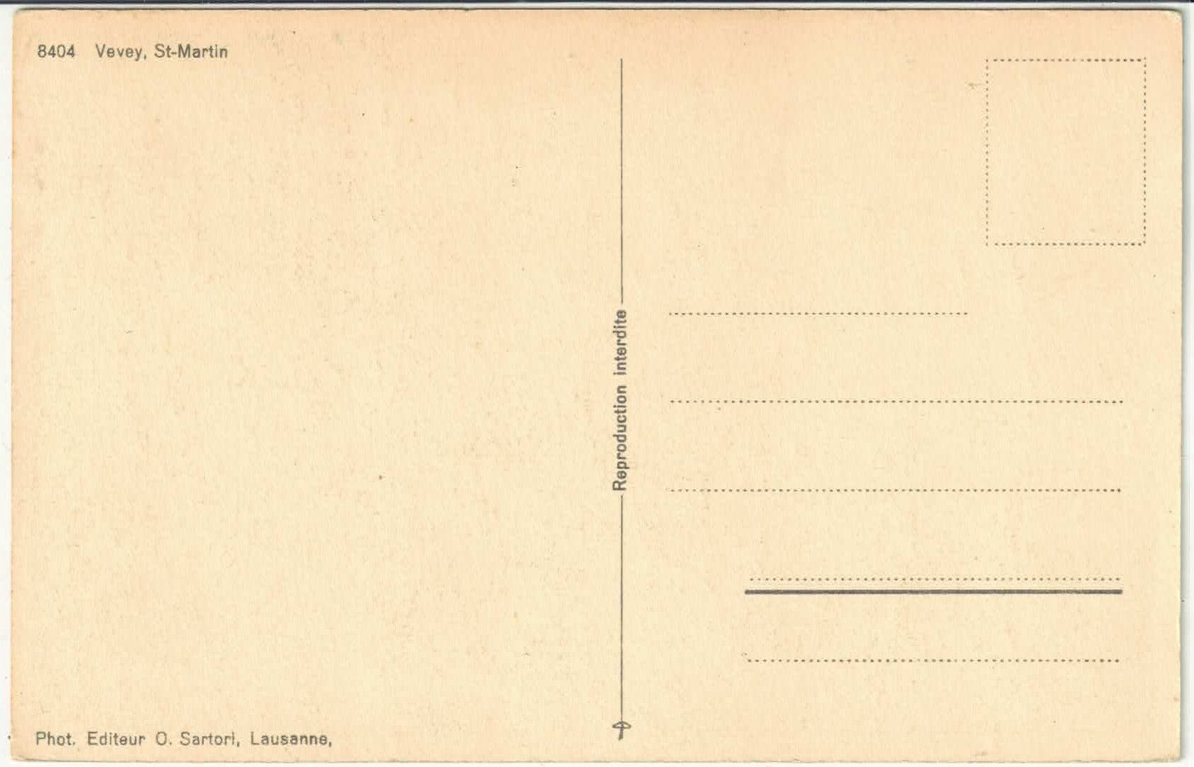 Cartoline postali: Vevey - St-Martin – Usato da Ettingen venduto da Kartenplanet 1