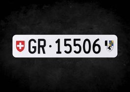 GR Autonummer/Kontrollschild