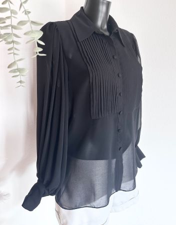 TOP 💜 Gr L ZARA Chiffon Bluse elegant & raffiniert