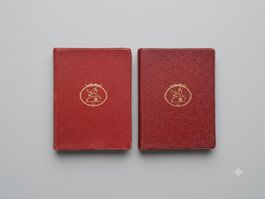 Goethe Gedichte I & II -Antike Minibände im Ledereinband.
