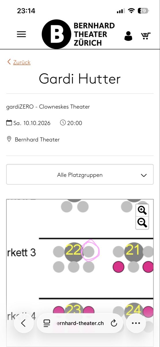 Tickets: Gardi Hutter - ZERO Ticket – Neu und originalverpackt aus Zürich von Soglaser 1
