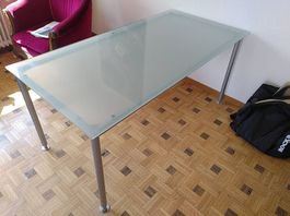 Arbeitstisch / Esstisch / Pult (Glas)
