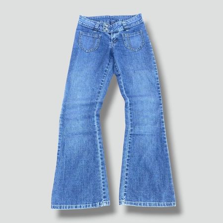 Bunny Jeans Y2K wide leg bootcut jeans low waist hose