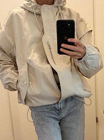 lumber - jacke stein / kalk  M   NEU