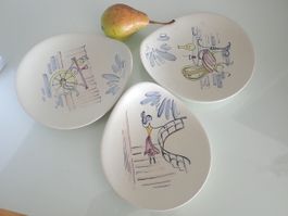 3 Teller Albert Hans Snack Bowl Keramik Vintage Mid Century