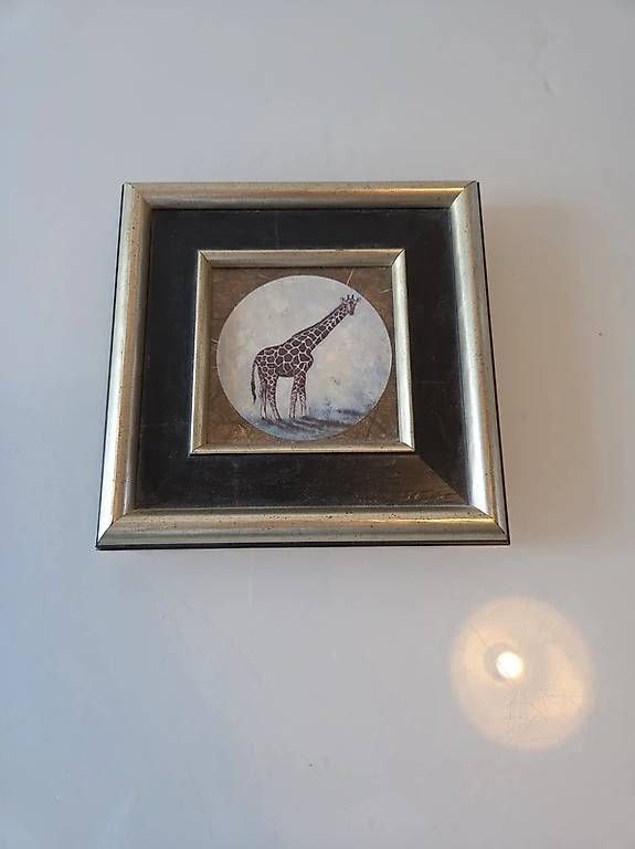 Gemälde:  Piccolo Quadro Giraffa in Cornice Decorata – Gebraucht aus Figino von cla_b75f