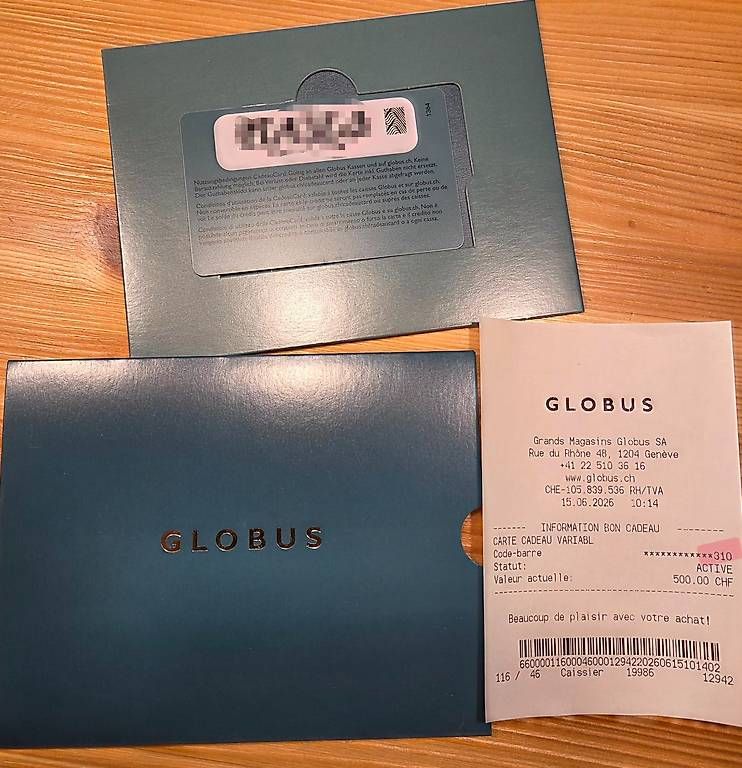 Buoni: Globus voucher 500 chf x 2 (code PIN caché) – Nuovo e nell'imballaggio originale da Gryon venduto da rtichler