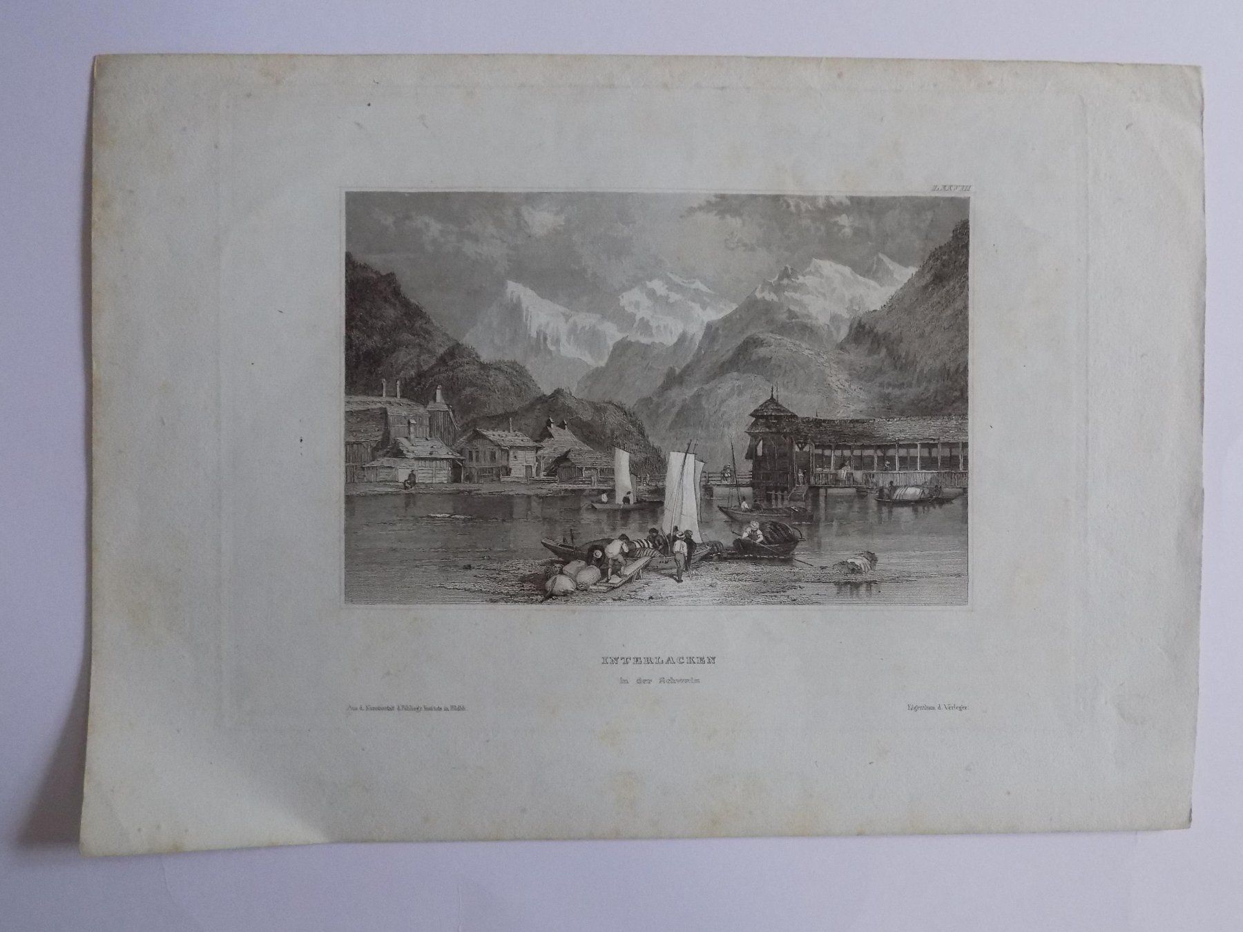 Gravures: Interlaken Stahlstich – D'occasion à Risch par Antikfee