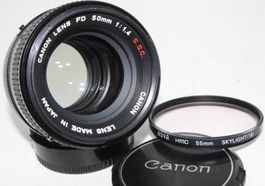 CANON FD 50 mm / 1.4 S.S.C. + Filter