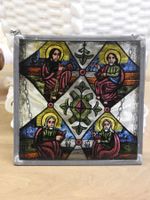 Glasscheibe  -  Glasmalerei - Scheibe mit 4 Evangelisten