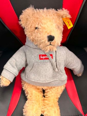 Supreme Steiff Bear Heather Grey Hoodie