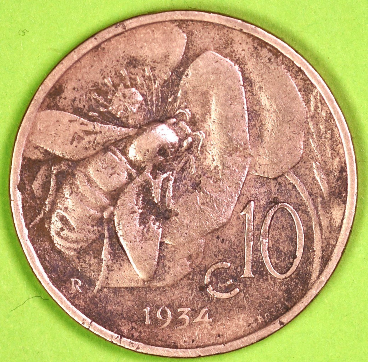 Tutti le monete: 1934  /  ITALIEN  /  10 - CENTESIMI - MÜNZE – Usato da Luzern venduto da piro12