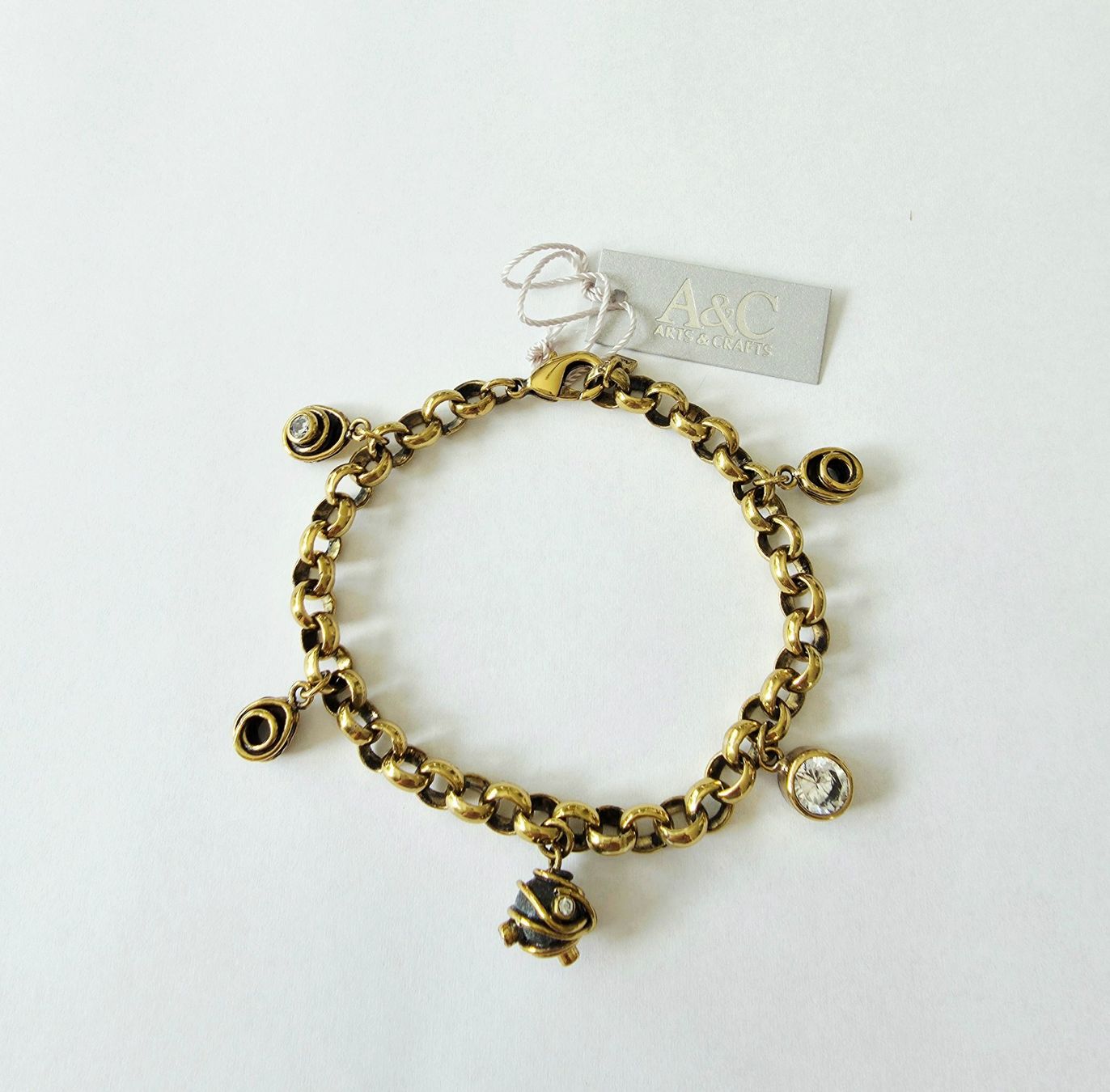 Bracciali & Braccialetti: Bronze Ethno-Look Armkette mit Charms - Neu – Nuovo e nell'imballaggio originale da Uetikon am See venduto da Springdream 2